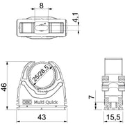 OBO Bettermann - Rohrschelle Quick-Schelle M-Quick 25-28LGR lgr,25-28mm − 50 Stück