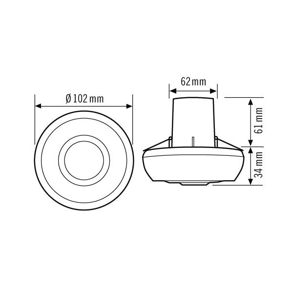 ESYLUX - Bewegungsmelder/Präsenzmelder komplett Decken-Bewegungsmelder MD 360/8 Basic FM