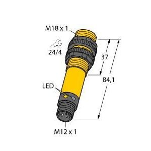Turck - Lichttaster mit Hintergrundausblendung Reflexionslichttaster S18AW3FF50Q3