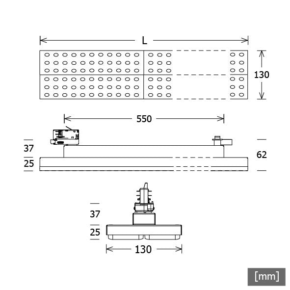 LTS Licht&Leuchten - Decken-/Wandleuchte LED-Stromschienenleuchte LUZ-T22 103.840.ASsi 840, si