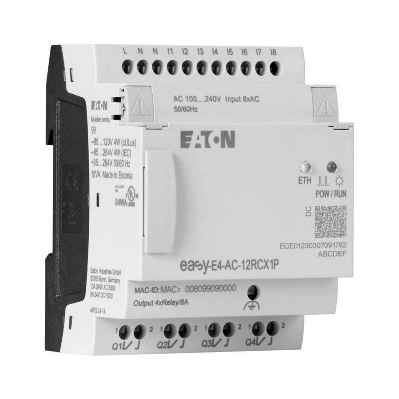 Eaton - Logikmodul Steuerrelais easyE4 EASY-E4-AC-12RCX1P 100-240V AC/DC