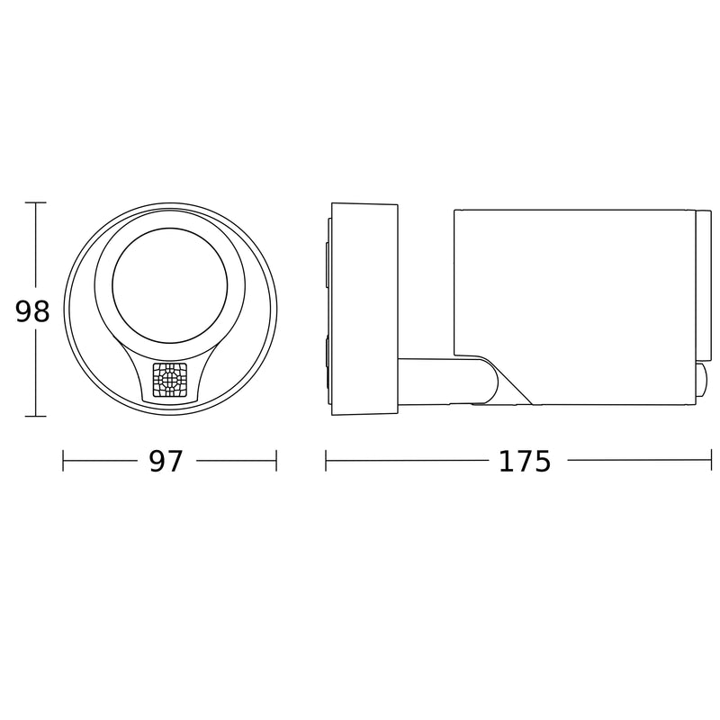 Steinel - Downlight/Strahler/Flutlicht Sensor-LED-Strahler Spot ONE S ANT 3000K 175 x 97 x 98 mm