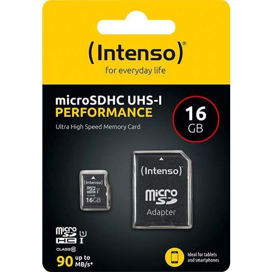 Intenso - Speichermedium digital microSDHC Card 16GB 3424470 PerformClass10,U1