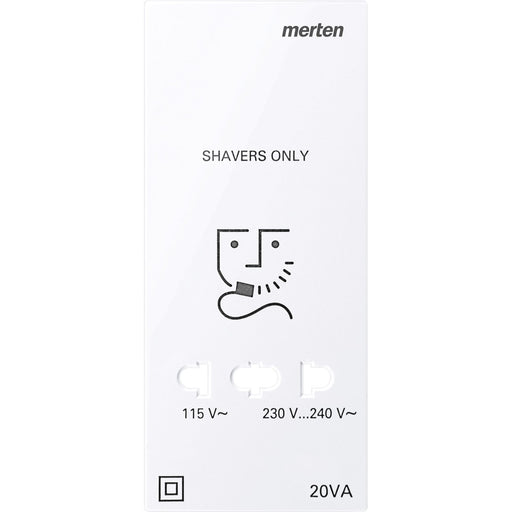 Merten - Rasiersteckdose Zentralplatte aws/gl 213625 für Rasiersteckdose