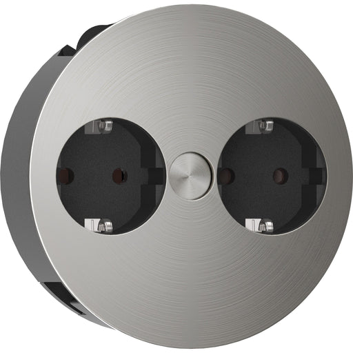Bachmann - Multi-Tischsteckdose Steckdoseneinheit TWIST sw 931.000 2xSchutzk