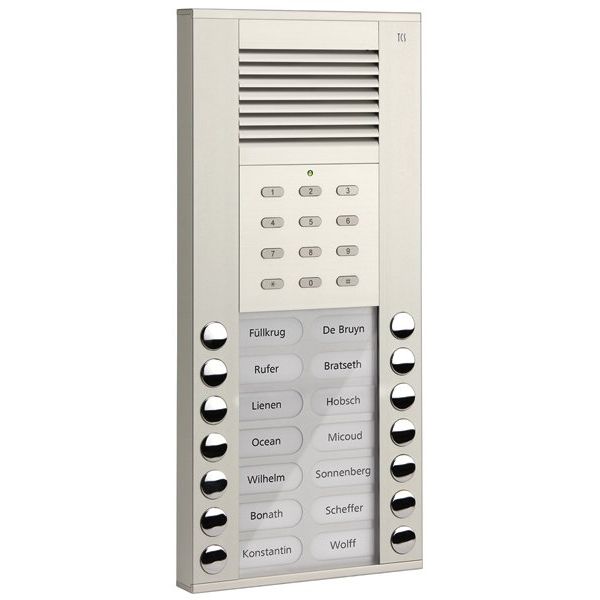 TCS Tür Control - Türstation für Türkommunikation Audioaußenstation 1-reihig ASE51140-0010 14 Tasten Codeschl