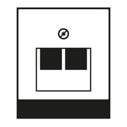 Jung - Einsatz/Abdeckung für Kommunikationstechnik Abdeckung aws A 569-2 BFPLUA WW für IAE/UAE-Dose