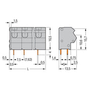 WAGO - Leiterplattenklemme 254-556 2,5mm² − 25 Stück