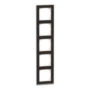 Merten - Abdeckrahmen Decor-Rahmen 5-fach MEG4050-3671 Wenge/aluminium