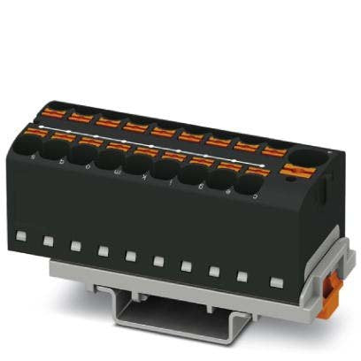 Phoenix Contact - Durchgangs-Reihenklemme Verteilerblock PTFIX10/18X4-NS35BK − 8 Stück