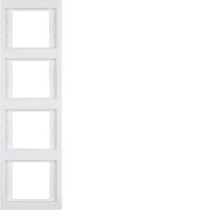Berker - Abdeckrahmen Rahmen 4f. pws 13437009 senkrecht