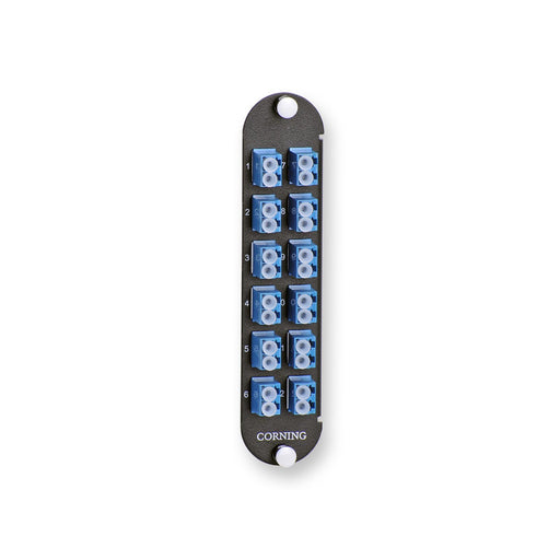Corning - Moduleinsatz für Patchpanel LWL CCH Verteilerp. 24 Faser CCHE-CP24-04 m.12 LC Dx SM Kuppl