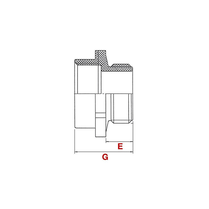 Plica - Erweiterungs-/Reduzierring Erweiterung 907004233 M40/M50 PA6/GFK − 20 Stück