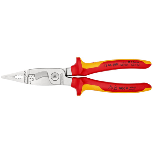 Knipex - Abisolierzange Elektro-Installationszange 13 86 200 200mm