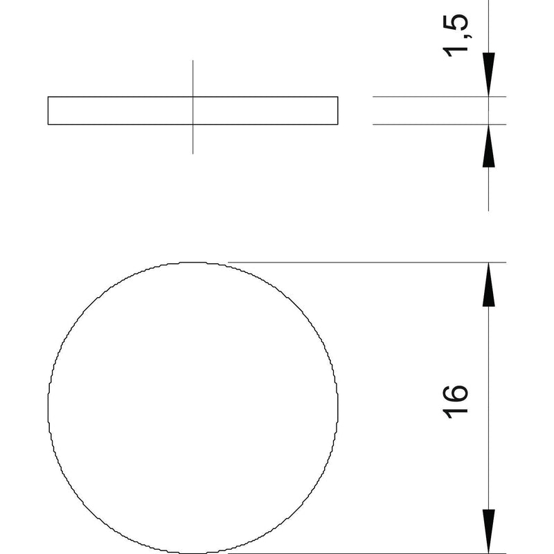 OBO Bettermann - Durchführungstülle Staubschutzplättchen 107 S VTEC M16 − 100 Stück
