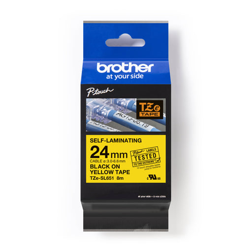 Brother - Verbrauchsmaterial für Telefax/Drucker/MFC Schriftband 24mm TZe-SL651 ge/sw selbstlamin.8m