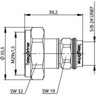 Telegärtner - Koax-Kupplung Adapter 7-16/ N (M-M) 100024538 50Ohm