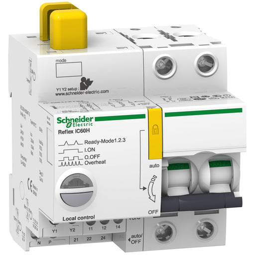 Schneider Electric - Leitungsschutzschalter mit Zusatzeinrichtung Leistungsschalter A9C66225 25A 2P D TI24