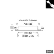 LTS Licht&Leuchten - Decken-/Wandleuchte LED-Einbauleuchte PLL 55.600.40.1/DALI 53W 4000K 5090lm