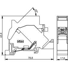 Telegärtner - Tragschienenadapter Tragschienen-Verbinder T568A − 5 Stück
