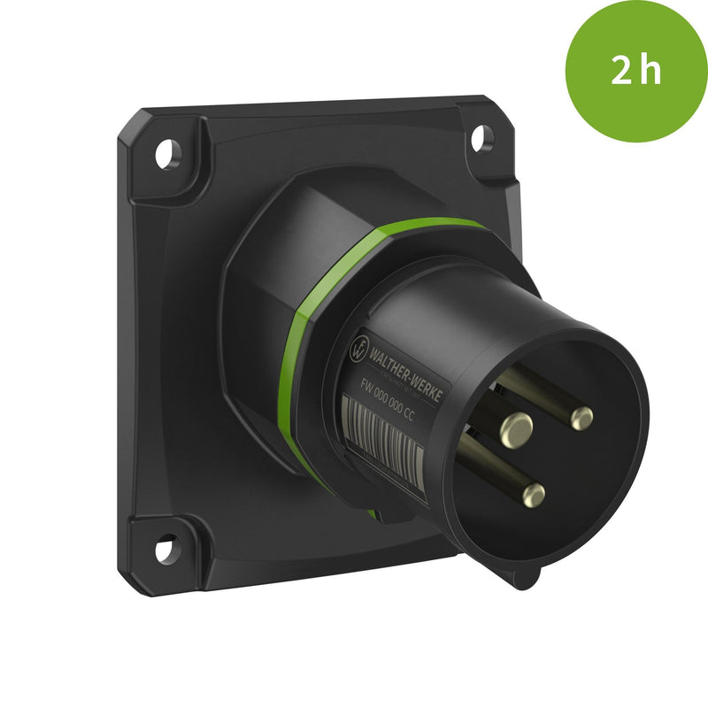 Walther Werke - CEE-Gerätestecker (IEC 60309) CEE NEO Anbaugerätestecker FW713302SK schräg 16A 3P 2h