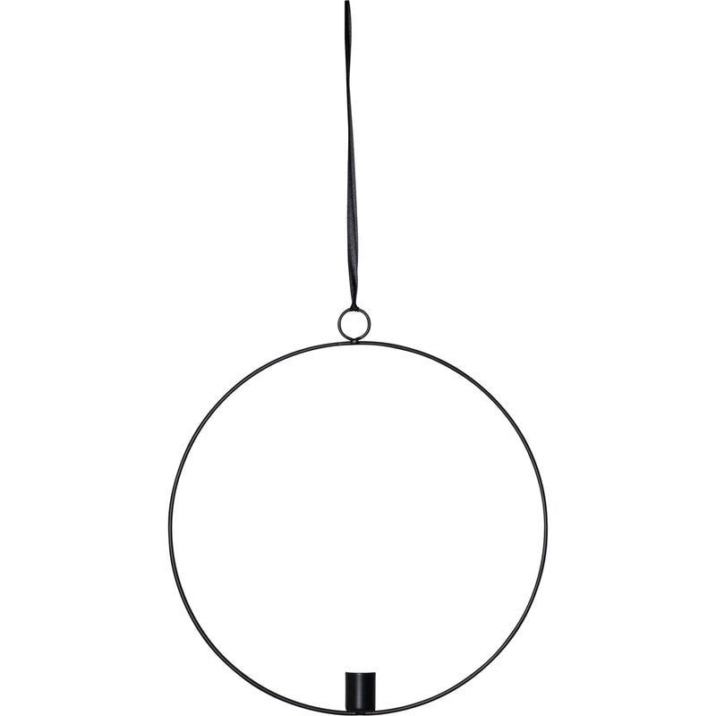 Star Trading - Festbeleuchtung LED-Kerze 063-42 mit Ring, D28cm, sw