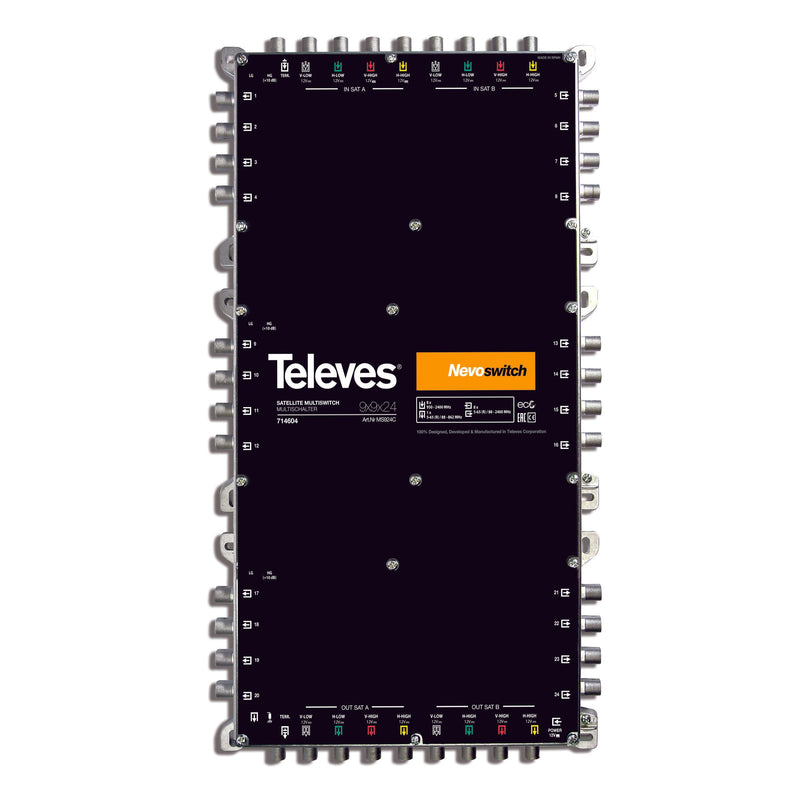 Televes - Multischalter 9 in 24 Guß MS924C NEVO kaskadierb.o.NT