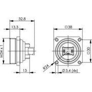Telegärtner - Modulare Kupplung TOC Flanschset IP68 100007409 MPO/MTP Kupplung