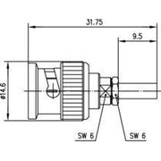Telegärtner - Koax-Steckverbinder BNC-Kabelstecker 100023470 Crimp 0.37/1.6-2.4 − 5 Stück