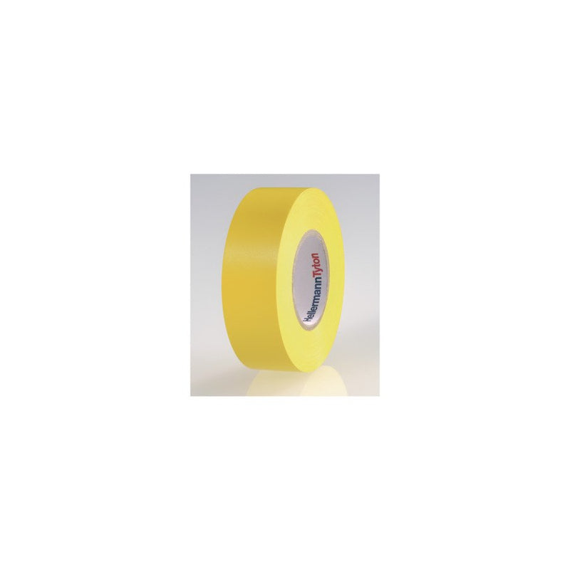 HellermannTyton - Klebeband Isolierband HTAPEFLEX152525PVCYE 25mm x 25m gelb − 10 Stück