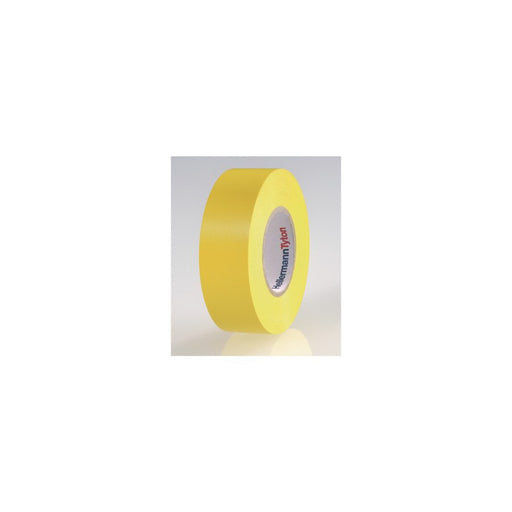 HellermannTyton - Klebeband Isolierband HTAPEFLEX152525PVCYE 25mm x 25m gelb − 10 Stück