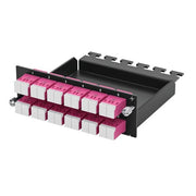 Telegärtner - Moduleinsatz für Patchpanel LWL HD3-ES Patch-Modul 100022371 1 HE 12xLC-D OM3