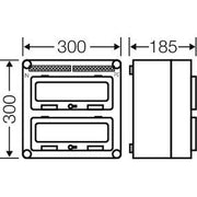 Hensel - Installationskleinverteiler Automatengehäuse Mi 1222 24TE m.2Klappdeckeln