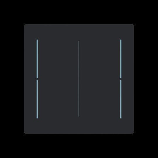 Busch-Jaeger - Bussystem-Tastwippe Abdeckung, 2-fach LFW/A.2.70.11-45m für Keypad