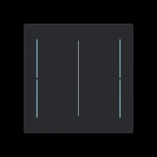 Busch-Jaeger - Bussystem-Tastwippe Abdeckung, 2-fach LFW/A.2.70.11-45m für Keypad