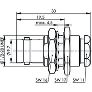 Telegärtner - Koax-Steckverbinder BNC-Kabeleinbaubuchse 100023371 50Ohm