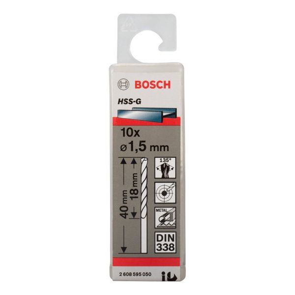 Bosch - Bohrer PRO Metal HSS-G 2608595050 Spiralbohrer 1,5 x