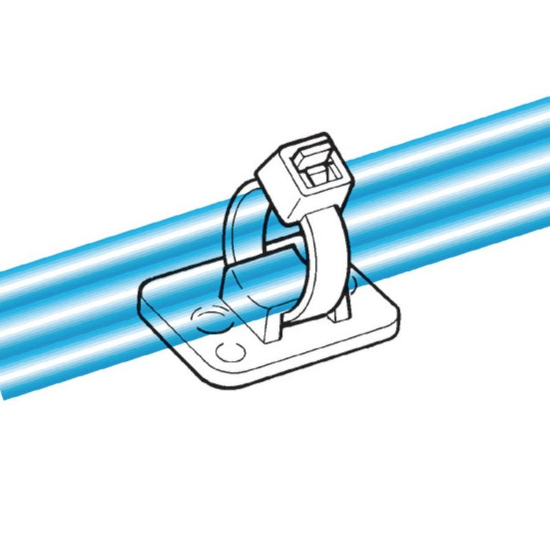 HellermannTyton - Befestigungssockel und -element für Kabelbinder Befestigungssockel TY3G1S-N66-NA − 100 Stück