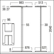 Zumtobel Group - Stehleuchte LED - Stehleuchte ARTELEASUP #42190024 940, schwarz