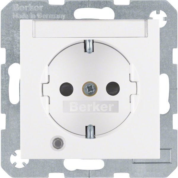 Berker - Steckdose SCHUKO-Steckdose pws/gl 41108989 Kontroll-LED