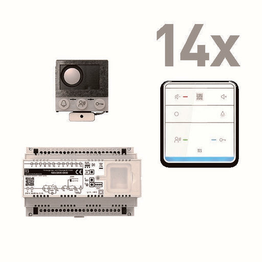 TCS Tür Control - Türsprech-Set EB für 14 WE audio Pack PAIF140/005 ASI12000 ISW6010