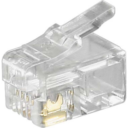 Goobay - Modularer Steckverbinder RJ10-Stecker Flachkabel 50249 St,4polig − 10 Stück