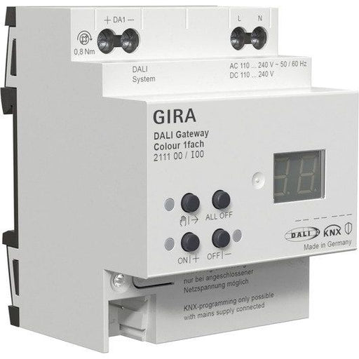 Gira - Steuergerät für Lichtregelsystem DALI Gateway Colour 1f REG 211100 KNX Secure
