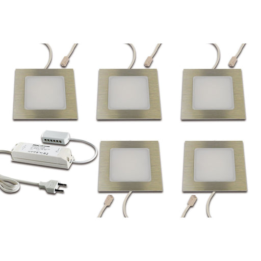 Hera - Downlight/Strahler/Flutlicht LED Einbauleuchte 5er - Set 5er Set #61060551003 nw, edelstahloptik