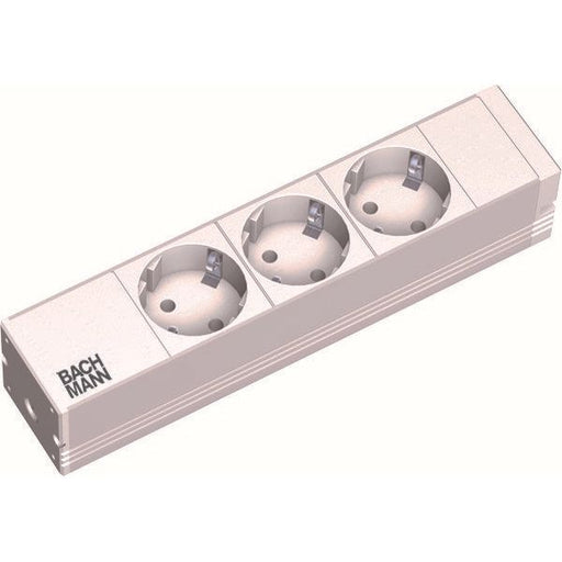 Bachmann - Mehrfachsteckdose 10Zoll Steckdosenleiste 3f 333.417 Schutzk., alu