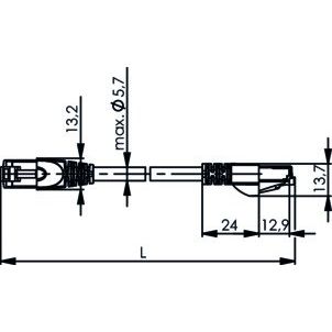 Telegärtner - Patchkabel Kupfer Patchkabel F/UTP 5E 100008169 gn 1,0m HF