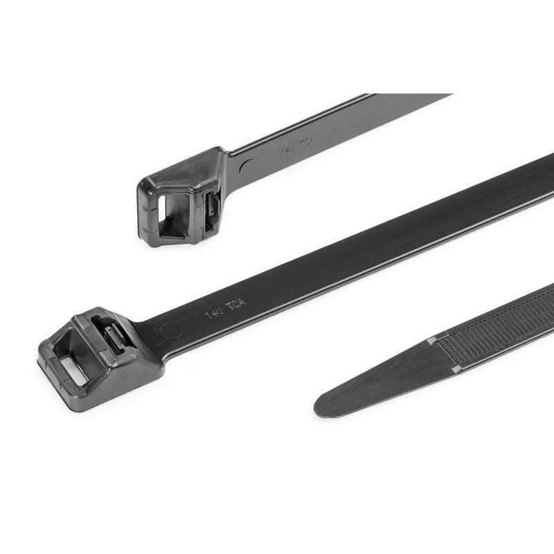 HellermannTyton - Kabelbinder Wiederöffnungsbinder RT250M-W-BK-Q1 − 25 Stück