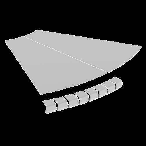 Unex - Deckel Bogen für Kabeltragsystem Abdeckung Bogen 45 Grad 67614-04 600 R300 U23X