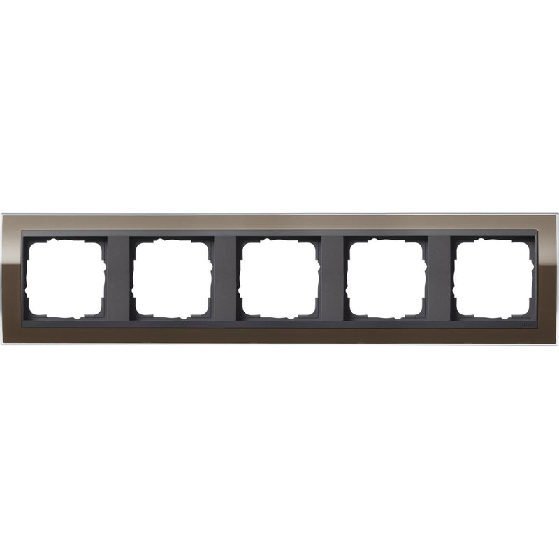 Gira - Abdeckrahmen 5fach 0215768 klar braun