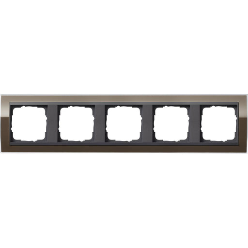 Gira - Abdeckrahmen 5fach 0215768 klar braun
